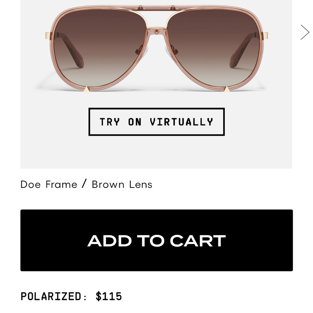 NWOT High Profile Quay Aviators